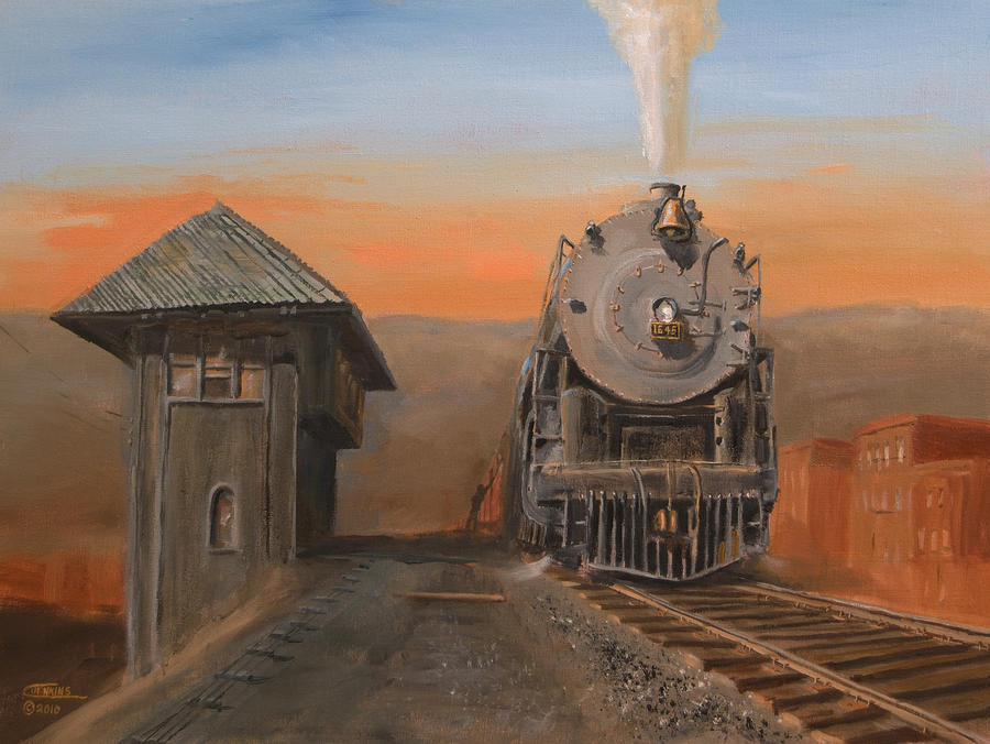 Train Painting - Super Power at Scranton by Christopher Jenkins