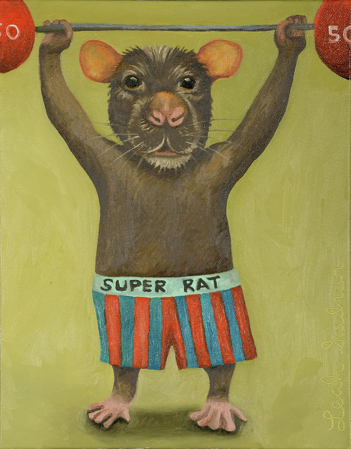 Super Rat 2 Painting by Leah Saulnier The Painting Maniac