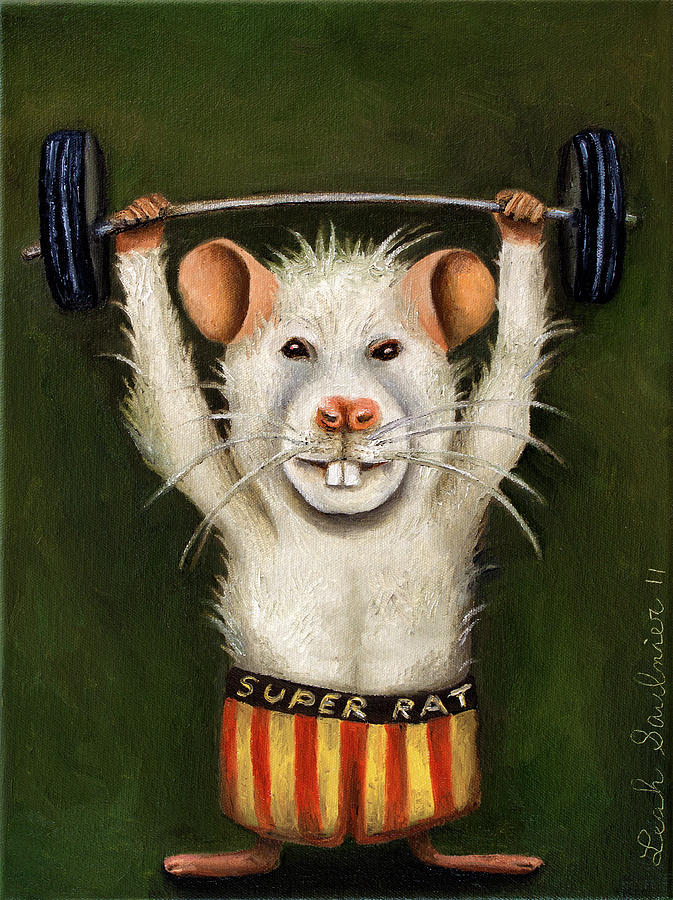 Super Rat Painting by Leah Saulnier The Painting Maniac