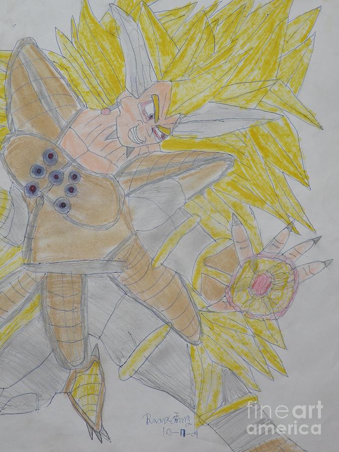 Super Saiyan 3 Zaiko Drawing by Brandon Forney - Fine Art America