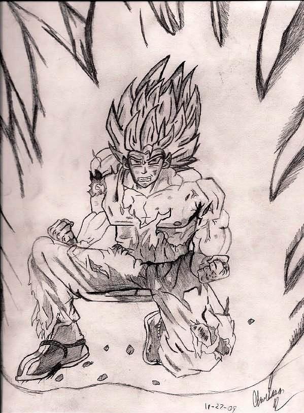 Super Saiyan Drawing by Clarissa Allen - Pixels