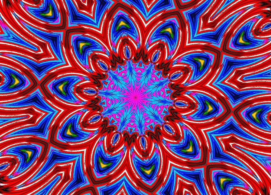 Super Star Flower Power Mixed Media by Michele Roehl - Fine Art America