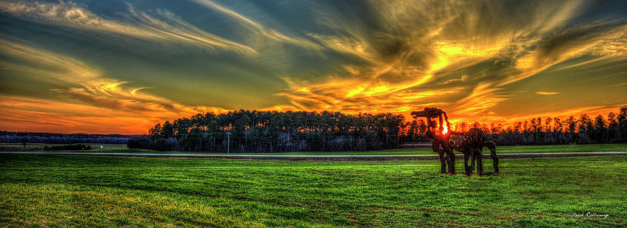 Super Sunset The Iron Horse Collection Art Photograph by Reid Callaway