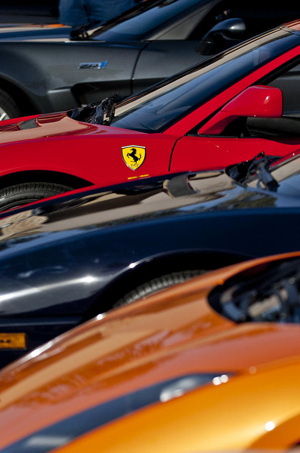 Supercars Ferrari Emblem Photograph by Jill Reger