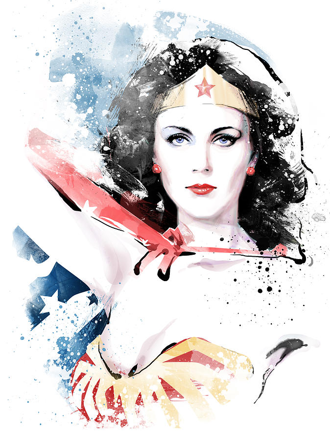 Gal Gadot Painting - Superhero Wonder Woman by Unique Drawing