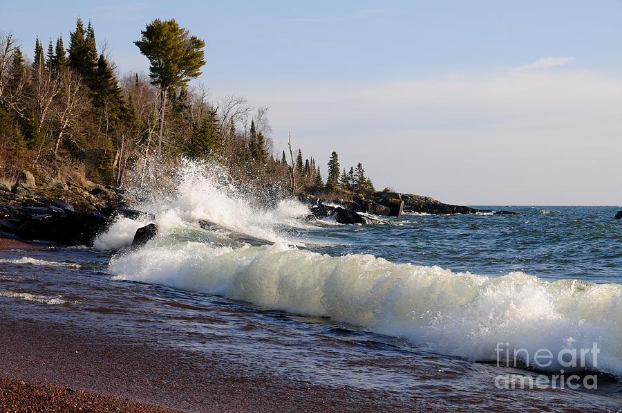 Superior December Waves Photograph by Sandra Updyke