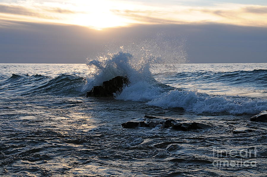 Superior Wave at Dawn Photograph by Sandra Updyke