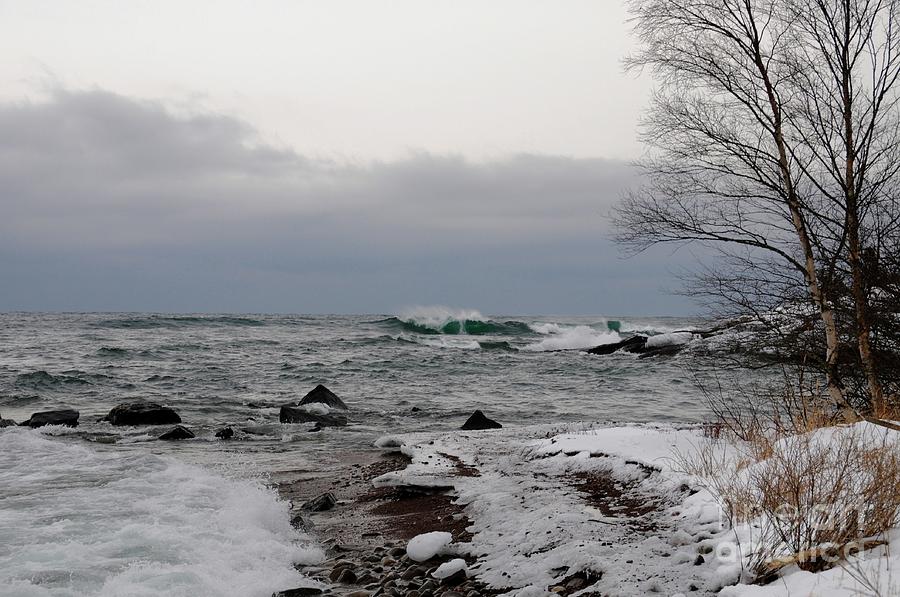 Superior Winter Storm Photograph by Sandra Updyke