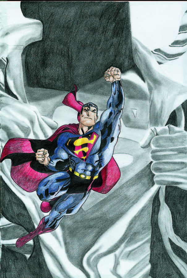 Comic Book Drawing - Superman by Jason McRoberts Comic Book Drawing - Superman by Jason McRoberts