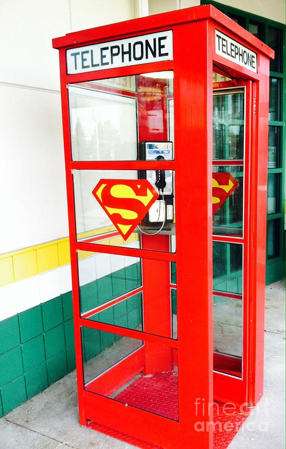 Superman Phone Booth Photograph by Michael Krek