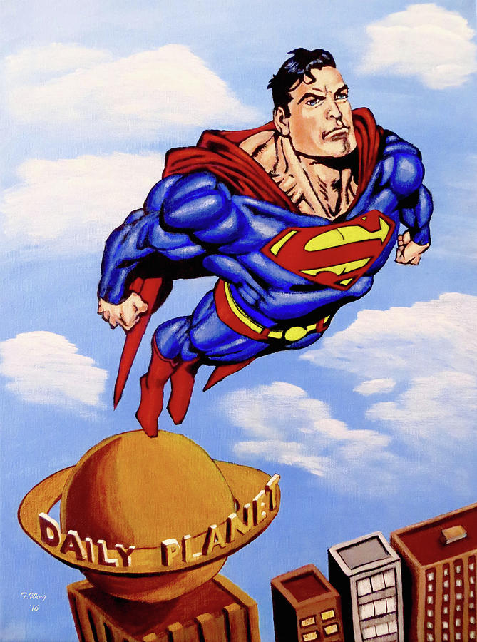 Superman Painting - Superman by Teresa Wing