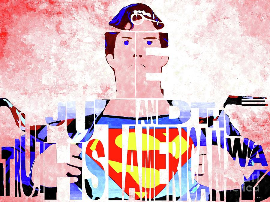 Superman Typography Mixed Media
