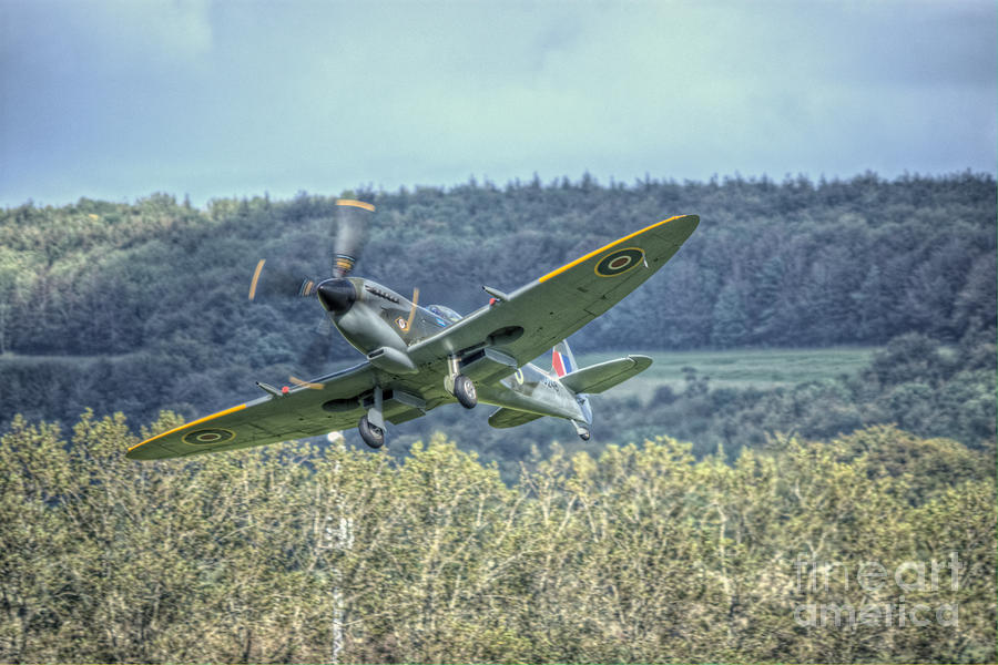 Airplane Digital Art - Supermarine Spitfire LF Mk XVIe TD248 by Nigel Bangert
