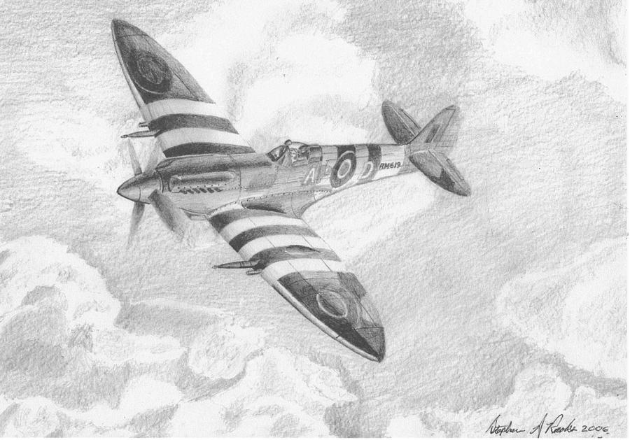 Spitfire - drawing | A graphite pencil drawing of a spitfire… | Flickr