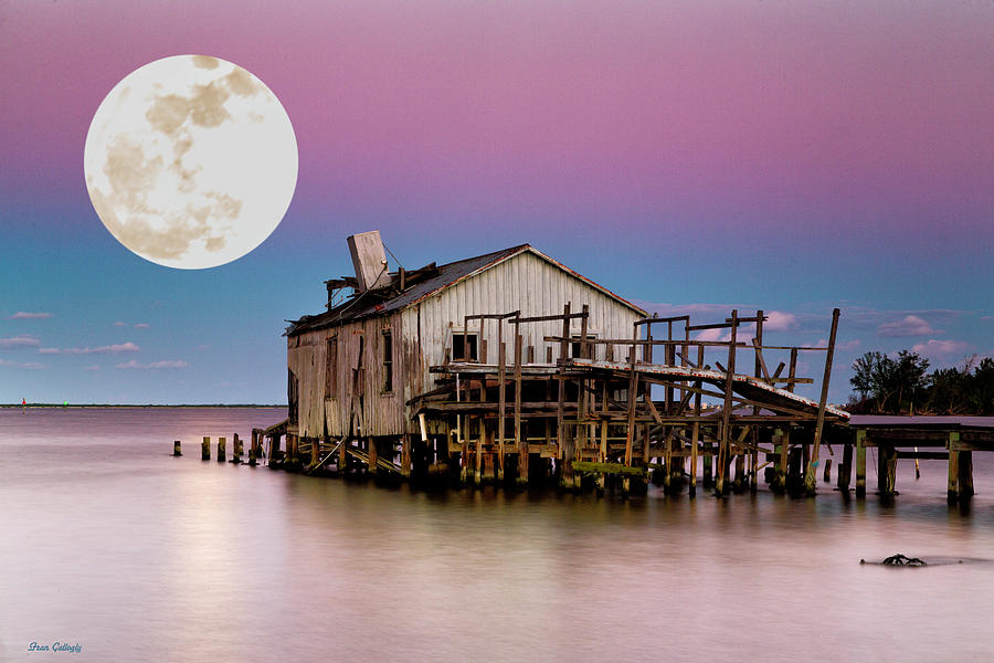 Supermoon Fish House Photograph by Fran Gallogly