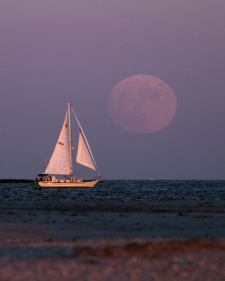 Supermoon two Photograph by John Loreaux