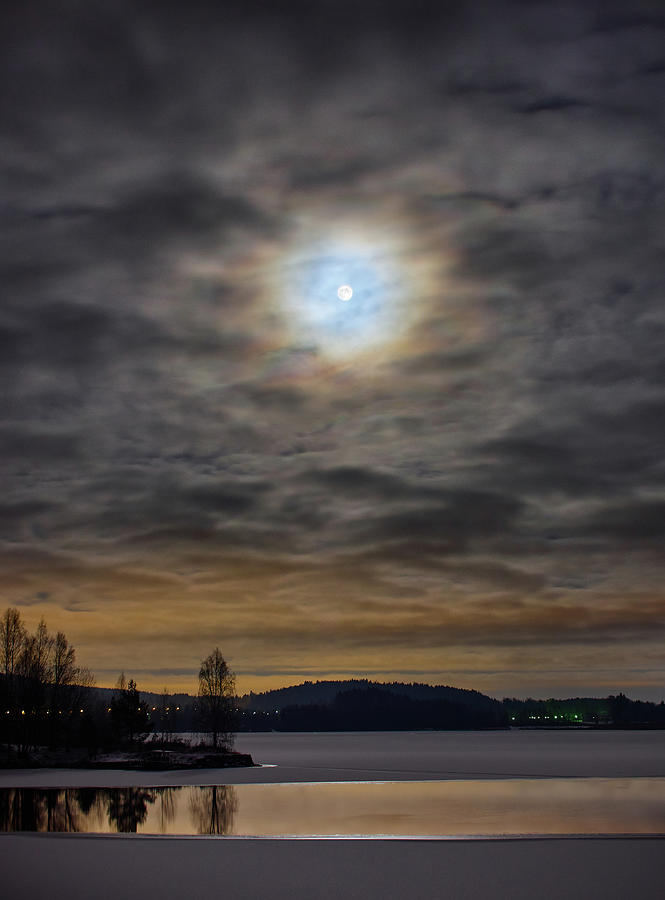 Supermoon with clouds Photograph by Jouko Lehto