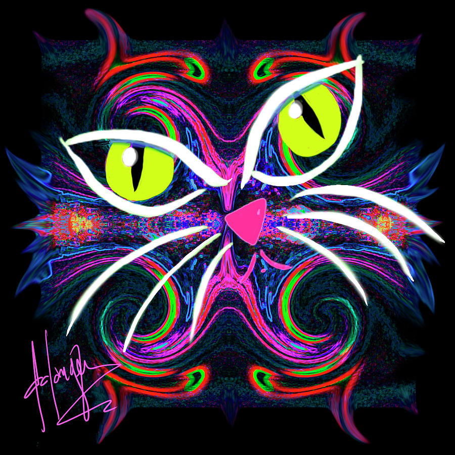 SuperNova Cat Painting by DC Langer