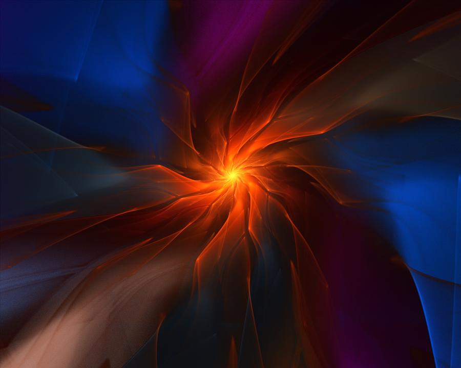 Supernova Digital Art by David Lane