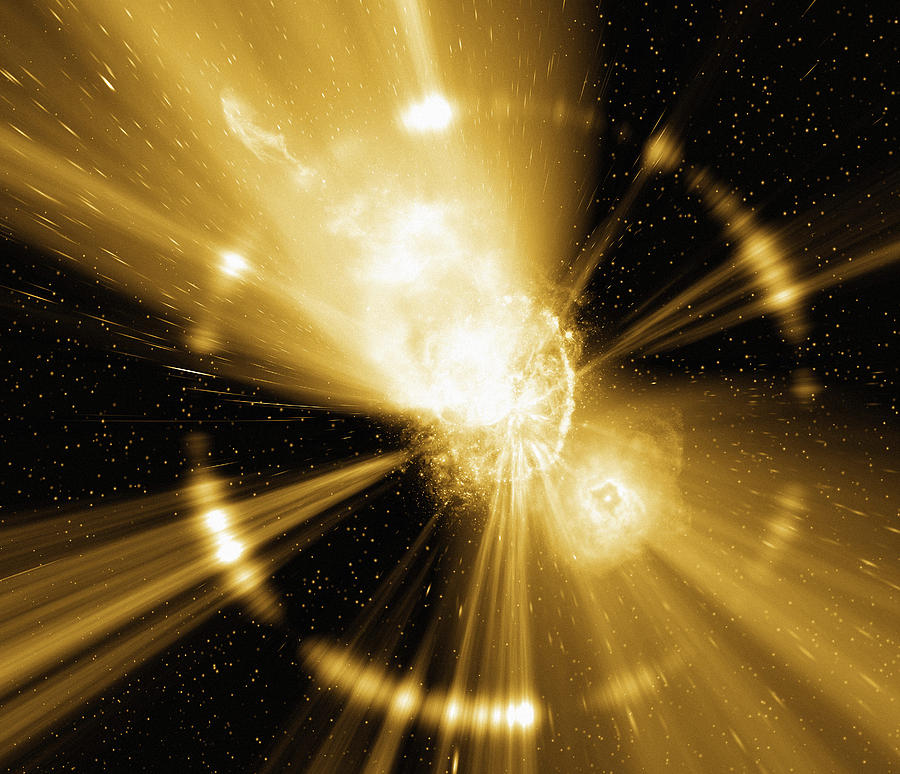 Space Photograph - Supernova Explosion, Computer Artwork by Mehau Kulyk