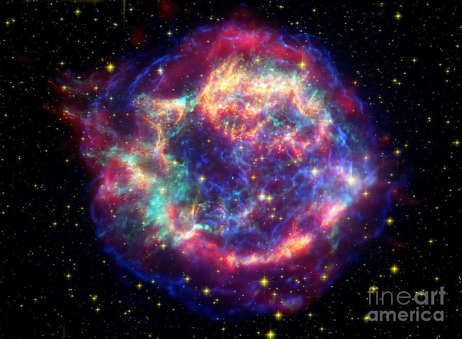 Space Photograph - Supernova Remnant Cassiopeia A by Stocktrek Images