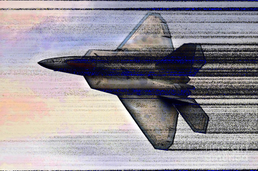 Supersonic F-22 Air Superiority Jet Fighter Digital Art by Wernher Krutein
