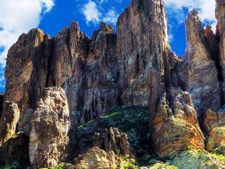 Superstition Mountain Cliff Face Photograph by Roger Passman