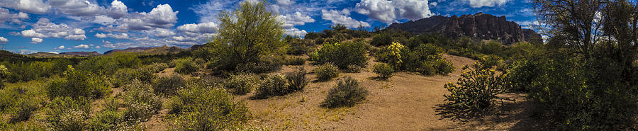 Superstition Mountain East View in Panorama Photograph by Roger Passman