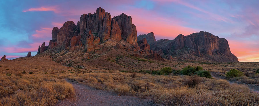 Superstition Mountain Sunset Photograph by Patricia Davidson