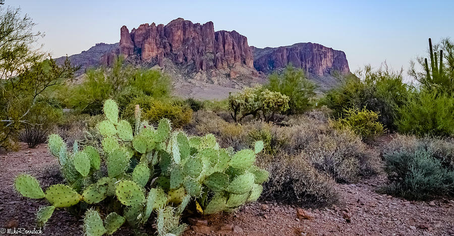 Superstition Mountains Photograph by Mike Ronnebeck