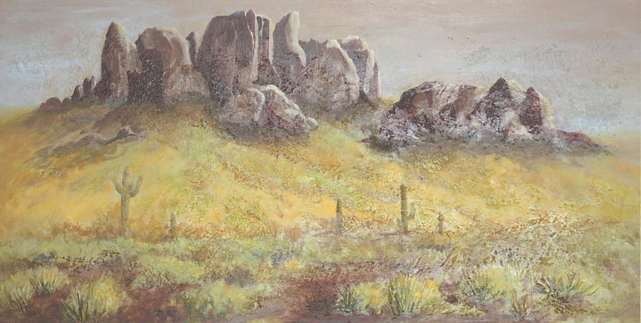 Spring Painting - Superstitions Spring by Dottie Mitchell