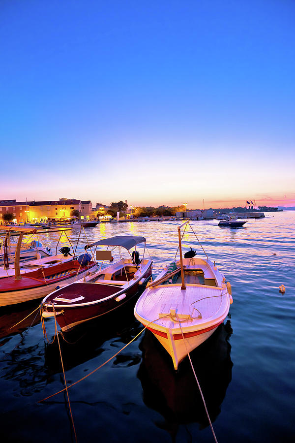 Supetar waterfront harbor evening view Photograph by Brch Photography