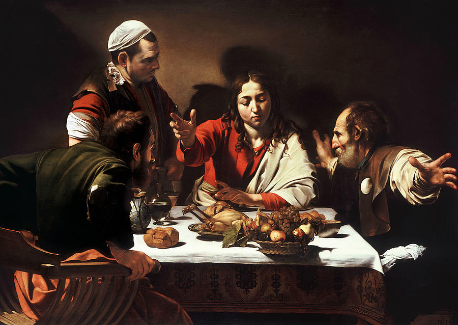 Caravaggio Painting - Supper at Emmaus by Caravaggio