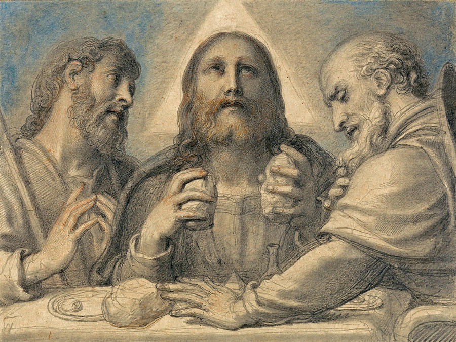Supper at Emmaus Drawing by Richard Cosway