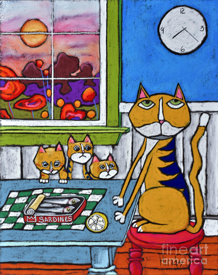 Abstract Painting - Supper Time - 2 by David Hinds