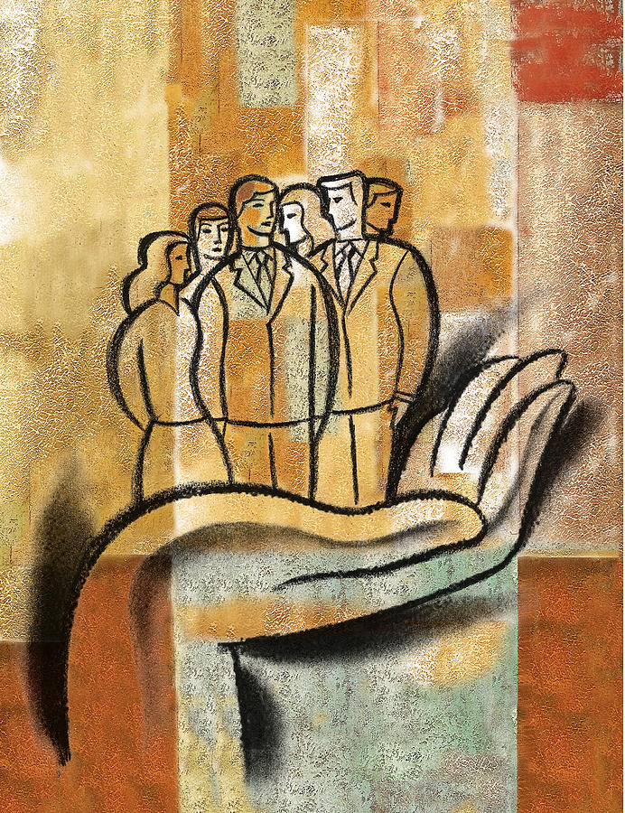 Support, Collaboration Painting by Leon Zernitsky