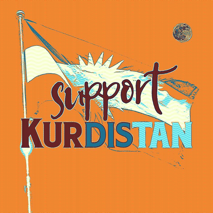 Support Kurdistan Poster 2a Painting by Celestial Images