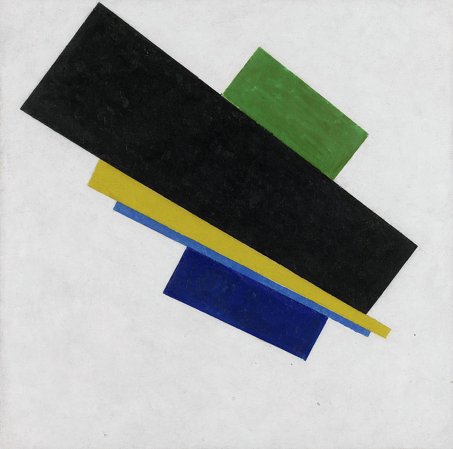 Primary Colors Painting - Suprematism, 18th Construction by Kazimir Malevich