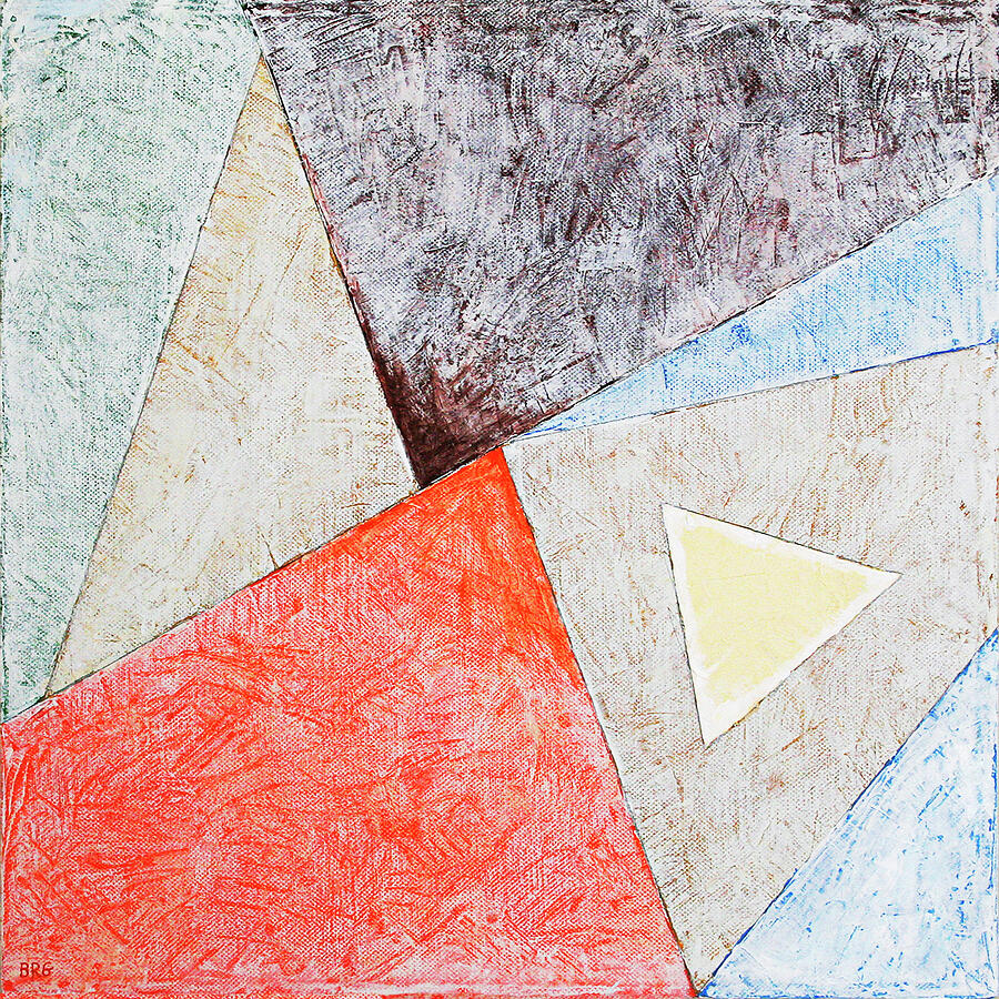 Suprematist Composition No 4 With A Triangle Painting by Ben and Raisa Gertsberg