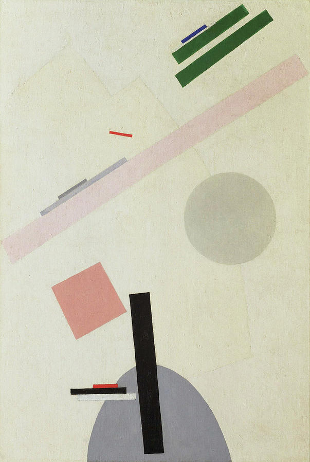 Primary Colors Painting - Suprematist Painting by Kazimir Malevich