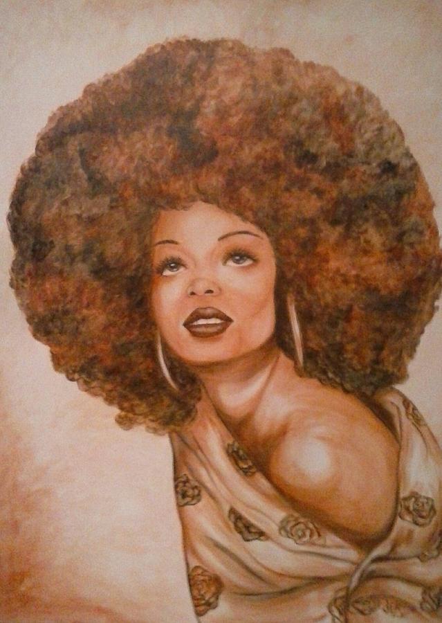African American Woman Painting - Miss Diana  by Jenny Pickens