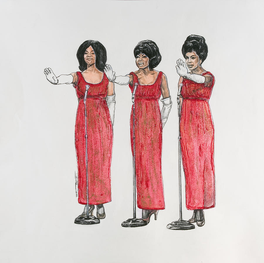 Diana Ross Painting - Supremes by Buena Johnson
