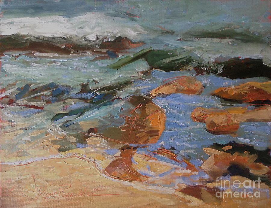 Surf at Hualalai Painting by Diane Renchler