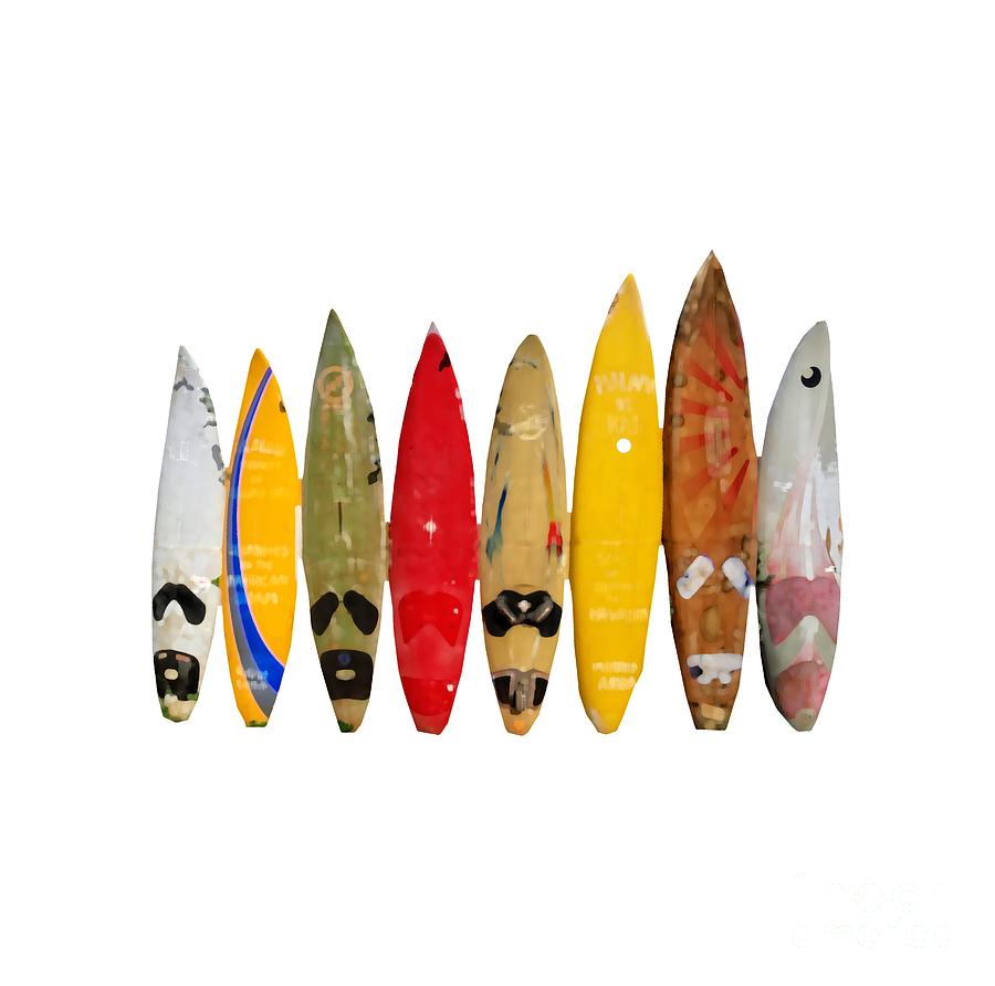 Surf Board T-shirt Digital Art by Edward Fielding