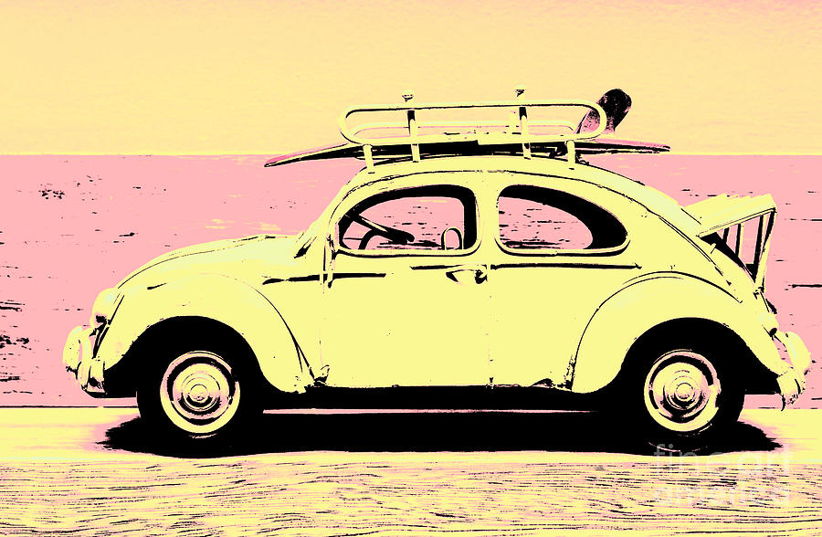 Surf bug popart poster  Digital Art by Jorgo Photography