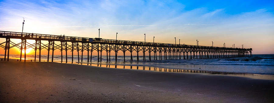 Surf City Fishing Pier Photograph by Karen Wiles