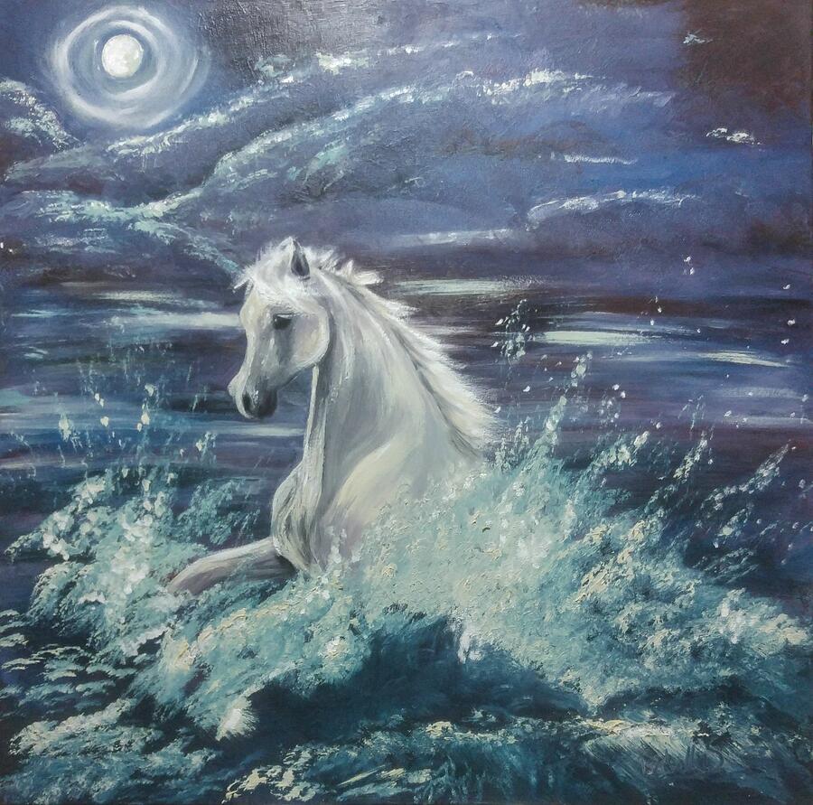 White Spirit Painting by Abbie Shores