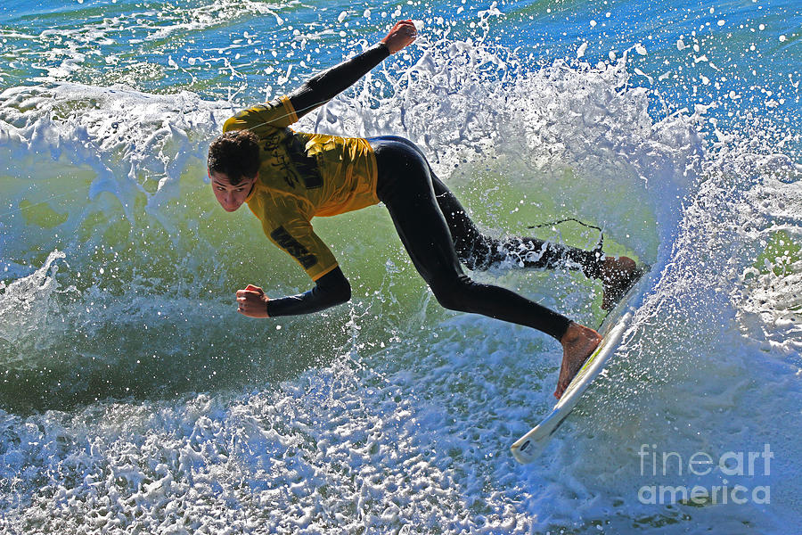 Nature Photograph - Surf Like A Pretzel by Craig Corwin