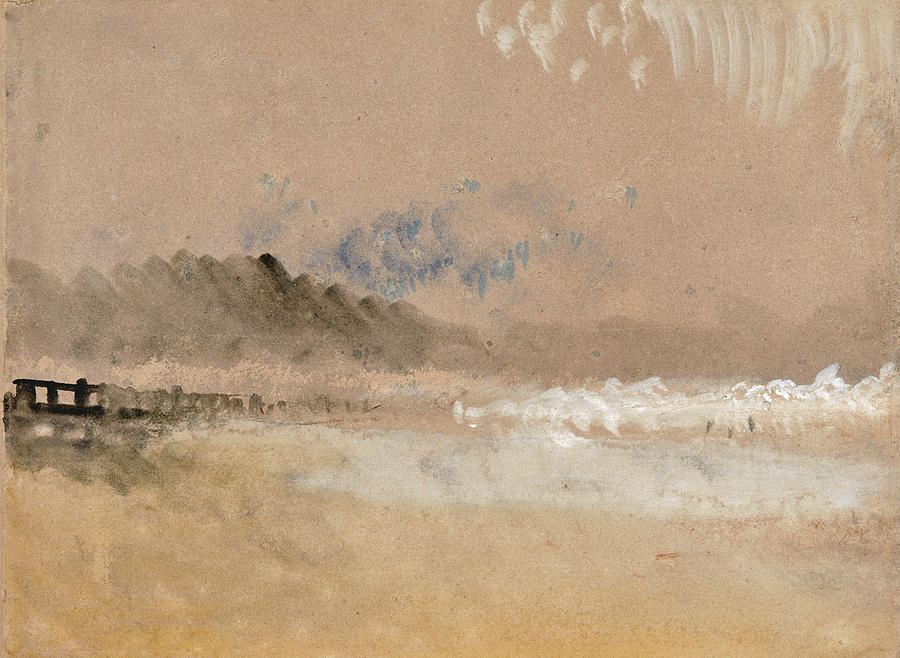 Surf on a beach. Margate Drawing by Joseph Mallord William Turner