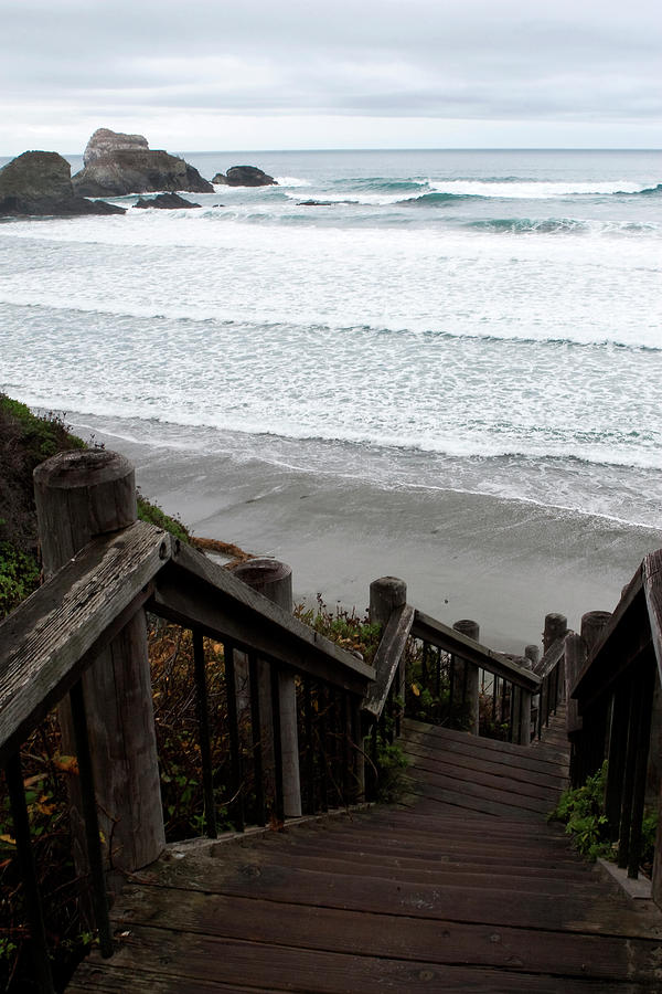 Surf Stairway Photograph by Lorraine Devon Wilke